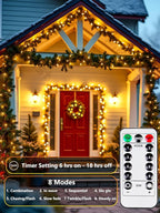 6 Pack 100 LED Fairy Lights Battery Operated with Remote, 33FT Waterproof Twinkle Lights with Timer & 8 Modes, Fairy String Light Outdoor Indoor for Bedroom Classroom DIY Christmas Decor (Warm White)