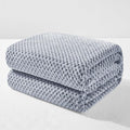 Exclusivo Mezcla Fleece Bed Blanket King Size, Super Soft and Warm Blankets for Couch, Sofa and Bed Waffle Textured, Cozy, Fuzzy and Lightweight (Mixed Navy Blue, 90x104 Inches)