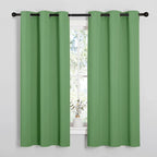 NICETOWN Froest Green Blackout Curtains 63 inches Length for Kitchen, 2 Panels, 34" Wide, Thermal Insulated Decoration Drapes for Small Window