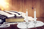 The Dreidel Company Shabbat Candlesticks Candle Holders Silver Plated, 2 Candlesticks Set (24 Sets)