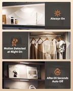 EZVALO Under Cabinet Lighting, Wireless Closet Lights, 50 LED Rechargeable Motion Sensor Light, Dimmable, 3 Color Temperatures, 11.8 inch Counter lights for Kitchen, Pantry, Bedroom, Wardrobe (3 Pack)
