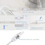 GouTonG LED Rope Lights, Warm White 110V 3000K, Indoor or Outdoor, 20ft, Perfect for Deck, Garden, Patio, Landscape Lighting, Bedroom Décor, Waterproof, Ideal for Backyards, Decorative Lighting