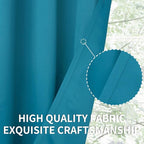 BGment Blackout Curtains - Grommet Thermal Insulated Room Darkening Bedroom and Living Room Curtains, Set of 2 Panels (52 x 120 Inch, Peacock Blue)