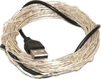 Karlling USB Plug in LED Fairy Lights,50 LED Bulbs 16 Ft Silver Wire Starry String Lights for Bedroom Patio Garden Party Wedding Commercial Lighting (Blue)