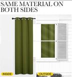 NICETOWN Olive Green Blackout Curtains 90 inches Length for Living Room, 2 Panels, 55" Wide, Thermal Insulated Long Drapes for Large Window
