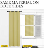 NICETOWN Paler Yellow Blackout Curtains 120" Long for Office, Dining Room, Guest Room, 55" Wide, 2 Pieces, Sound Reducing Heat and Cold Block Curtain Panels for Modern Decorative