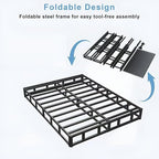 King Box Spring - 7 Inch High Profile Box Spring for King Bed, Sturdy Metal Frame Mattress Foundation, Easy Assembly, Quiet & Noise-Free