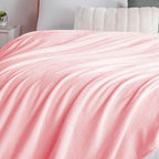 Walensee Fleece Blanket Plush Throw Fuzzy Lightweight (Queen Size 90x90 Pink) Super Soft Microfiber Flannel Blankets for Couch, Bed, Sofa Ultra Luxurious Warm and Cozy for All Seasons