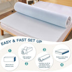 Airensky 2 Inch Memory Foam Mattress Topper, Cooling Gel Infused High Density Full (54"x75") Topper with Removable Skin-Friendly Cover, Bed Topper for Pressure Relief Back Pain, CertiPUR-US Certified