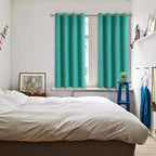 BGment Room Darkening Curtains 54 Inches Long - Grommet Thermal Insulated Drapes Window Treatment Curtains for Bedroom, 2 Panels, 52 x 54 Inch, Teal