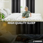 BGment Blackout Curtains for Living Room - Grommet Thermal Insulated Room Darkening Curtains for Bedroom, 2 Panels of 52 x 95 Inch, Dark Grey