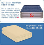 Bedecor Air Bed Sheets for Mattress Cover Removable Bed and Elastic Band Super Soft and Breathable & Deep up to 21" Beige Twin