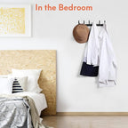 2 Pack Coat Rack Wall Mount, Coat Hooks Wall Mount, Wall Hooks for Hanging, Hat Rack for Wall, Coat Hanger Wall Mount, Towel Hooks for Bathrooms