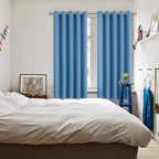 BGment Blackout Curtains - Grommet Thermal Insulated Room Darkening Bedroom and Living Room Curtains, Set of 2 Panels (70 x 63 Inch, Denim)
