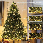 Brizled Christmas String Lights, 33ft 100 LED Color Changing Christmas Lights with Remote, 11 Modes Warm White & Multicolor Xmas Tree Light Connectable Decorative Light String for Xmas Tree Home Party