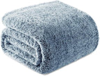 Exclusivo Mezcla Plush Fuzzy Fleece Bed Blanket Queen Size, Super Soft, Fluffy and Warm Blankets Suitable for All Seasons (Mixed Teal, 90x90 Inches)