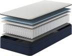 NapQueen Twin Size, 12 Inch New Victoria Hybrid Cooling Gel Infused Pocket Spring and Memory Foam Mattress, Bed in a Box, CertiPUR-US Certified
