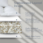 WhatsBedding 5 Inch Memory Foam Mattress Topper Twin for Pressure Relief, Soft Breathable Cover, Comfort Supportive Pillow Top Mattress Topper, 2000GSM Fluffy Shredded Memory Foam Filled