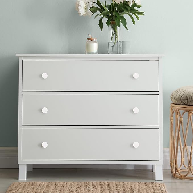 Ravinte 5 Pack Cabinet Knobs White Kitchen Cabinet Knobs Round Dresser Drawer Pulls Closet Door Pulls 1-1/5 Inch