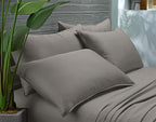 California King Sheets by Pure Bamboo, Genuine 100% Organic Viscose Derived from Bamboo Bed Sheet Set, Soft & Cooling, Double Stitching, Lifetime Quality Promise (California King, Graphite)