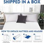 EDILLY 3 Inch Cooling Gel Memory Foam Mattress Topper Queen Size,with Removable & Washable Bamboo Cover,Soft Breathable Mattress Pad,Bed Topper for Back Pain Relief (60x80)