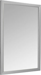 Amazon Basics Rectangular Wall Mount Mirror 24" x 36", Standard Trim, Nickel