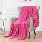 Walensee Fleece Blanket Plush Throw Fuzzy Lightweight (Twin Size 60x80 Hot Pink) Super Soft Microfiber Flannel Blankets for Couch, Bed, Sofa Ultra Luxurious Warm and Cozy for All Seasons