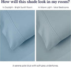 California Design Den Twin XL Sheet Sets - Soft 400 Thread Count Sateen, Natural 100% Cotton Sheets Set with Deep Pockets, Cooling and Durable Bedding - Sky Blue