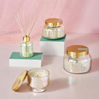 Capri Blue Reed Diffuser - Reed Diffuser Set Includes Scented Oil, Sticks, and Mercury Iridescent Glass Bottle - Home Decor Room Fresheners - Coconut Santal (5.7 fl oz)