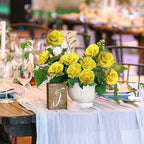 JOYLEX Artificial Flowers Realistic Roses, 25pcs Real Looking Fake Roses with Stem for DIY Wedding Bouquets Centerpieces Bridal Shower Party Home Romantic Decorations (Yellow)