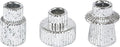 Vixdonos Taper Glass Candlestick Holders Tealight Candle Holders for Table Centerpieces, Wedding Decor and Dinner Party (3 Pcs, Silver with Speckles)