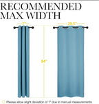 NICETOWN Thermal Curtains for Kids Room, Window Treatment Thermal Insulated Solid Grommet Blackout Drape Panels for Bedroom (Teal Blue, Set of 2, 34 by 84 inches)