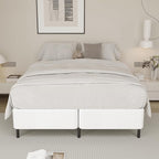Split King Box Spring 7 Inch, Heavy Duty Metal Box Spring King Size with Fabric Cover, Noise-Free, Quick Assembly