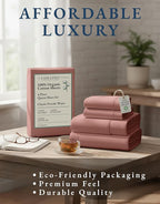 LANE LINEN 100% Organic Cotton Queen Sheets, Eco Friendly Mercerized Cotton Fully Elasticized Bedding Sheets & Pillowcase Set, Low Pill Fade Resistant Naturally Cooling Bedding Queen Size- Rose Dawn