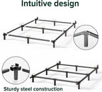 ZINUS 7 Inch Compack® Metal Bed Frame, Support Bed Frame for Box Spring and Mattress Set, Black, Twin