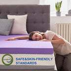 SINWEEK Gel Memory Foam Mattress Topper Twin XL, 1.5 in Twin Extra Long Mattress Pad for College Dorm Single Bed, Ventilated Soft Bed Topper, CertiPUR-US Certified, Twin XL Size