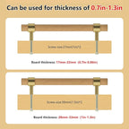 Wooden Drawer Pulls,6-Pack Beech Wood Drawer Handles 6.3in,Suitable for Kitchen, Living Room, Bedroom, Bathroom and Other Scenes,Gold