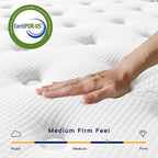 Vesgantti California King Mattress 10 Inch Innerspring Multilayer Hybrid Cal King Size Mattress - Ergonomic Design with Memory Foam and Pocket Spring Mattresses - Box Top Series Medium Firm Feel