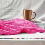 Exclusivo Mezcla Plush Fuzzy Fleece Throw Blanket Extra Large, Super Soft, Fluffy and Warm Blankets for Couch, Bed, Suitable for All Seasons (50x70 Inches, Hot Pink)