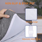 VALUXE 3 Inch Gel Memory Foam Mattress Topper Twin Size High Density Cooling Pad Pressure Relief Bed Topper Grey (with Removable & Washable Bamboo Cover)
