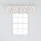 Ambesonne Penguin Window Valance, Pastel Colored Style Cartoon Animals from Antarctica Crowns on a Dotted Background, Curtain Valance for Kitchen Bedroom Decor with Rod Pocket, 54" X 18", Grey Pink