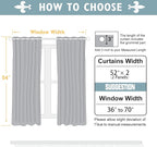 ChrisDowa 100% Blackout Curtains 54 inch Long for Bedroom with Black Liner, 2 Thick Layers Total Blackout Thermal Insulated Grommet Window Curtains 2 Panels Set (Light Beige, 52 x 54 Inch)