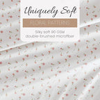 Linen Market Double-Brushed Patterned Microfiber Twin Sheet Set 3 Piece – Oeko-TEX Certified Ultra Soft & Wrinkle-Free - 16" Deep Pocket Sheets - Easy Care Twin Size - Soft Floral Pink