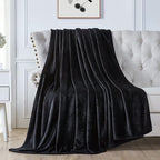 Walensee Fleece Blanket Plush Throw Fuzzy Lightweight (California King Size 108x102black) Super Soft Microfiber Cal King Size Flannel Blankets for Couch, Bed, Sofa Warm and Cozy for All Seasons
