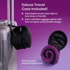 Evolution Cool Travel Neck Pillow by Cabeau - Cooling Airflow Vents, Memory Foam Neck Support, and Adjustable Clasp - Comfort On-The-Go with Carrying Case - Airplane, Train, Car, and Gaming (Blue)