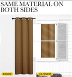 NICETOWN Gold Brown Sleek Blackout Curtains 48 inches Length for Small Windows, Noise Reducing and Block Draft Panels for Door Doorway Laundry Office Luxury Decor Theme (2 Panels, W42 inches Wide)