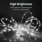 LED Rope Lights, 33Feet Daylight Flat Flexible Strip Light, Plug in Novelty Lighting, Connectable and Waterproof for Home Christmas Holiday Garden Patio Party Decoration