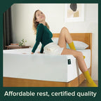 ZINUS 10 Inch Twin Green Tea Memory Foam Mattress [New Version], Fiberglass free, Medium Firm Feel, Zoned Pressure Relief, Certified Safe Foams & Fabric, Mattress in A Box