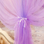 4 Corners Princess Bed Curtain Canopy Canopies for Girls Boys Adults Bed Gift (Twin, Purple)