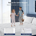 ELEMUSE RV King Dual Layer 3 Inch Memory Foam Mattress Topper, 2 Inch Cooling Gel Memory Foam Bed Pad and 1 Inch Soft Pillow Top Mattress Pad for Back Pain Relief & Hot Sleepers